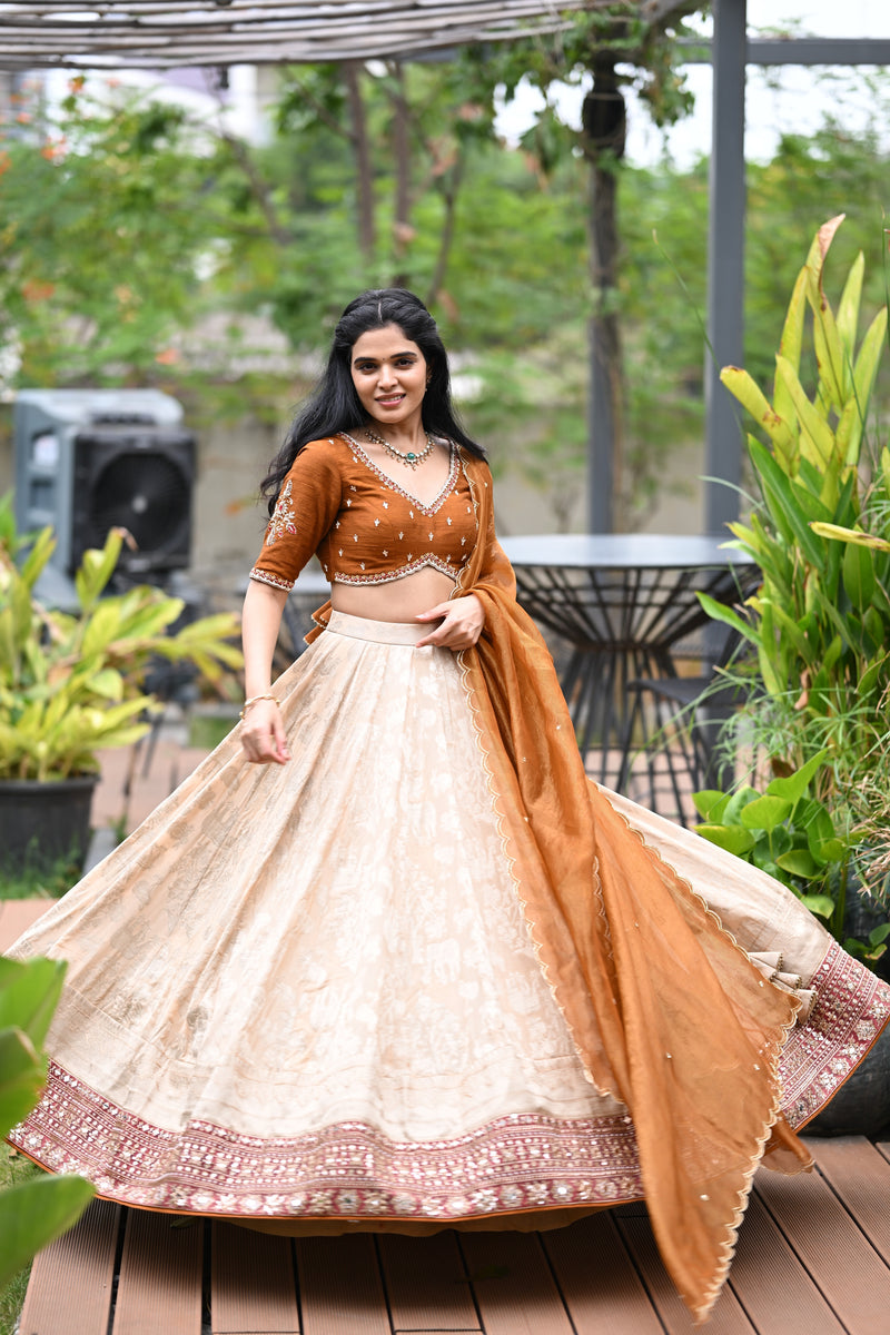 The Ochre Mist Lehenga