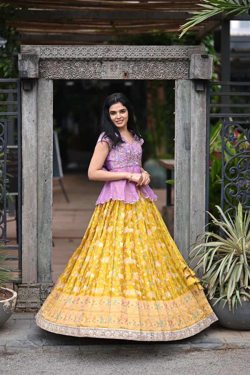 The Lavendar Meadow Lehenga